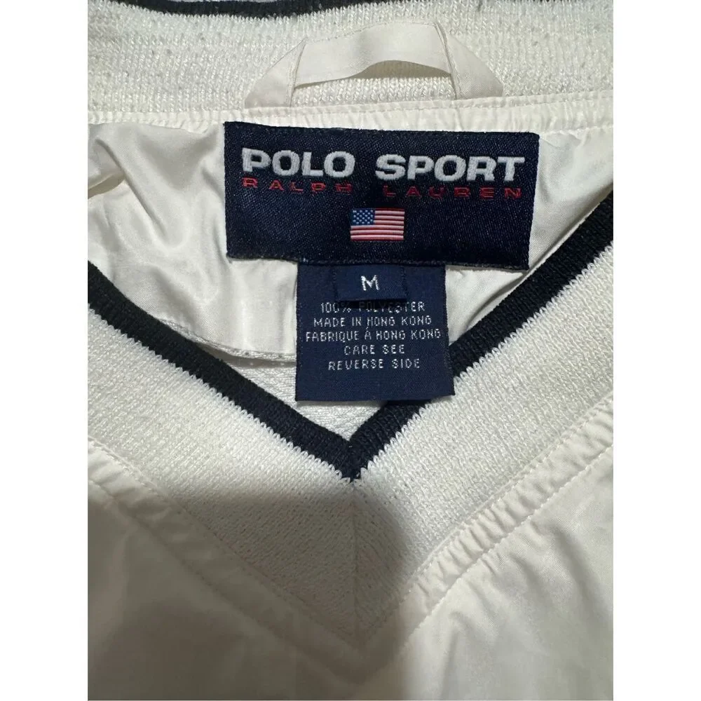 Polo Sport Ralph Lauren vintage off white preppy windbreaker jacket M